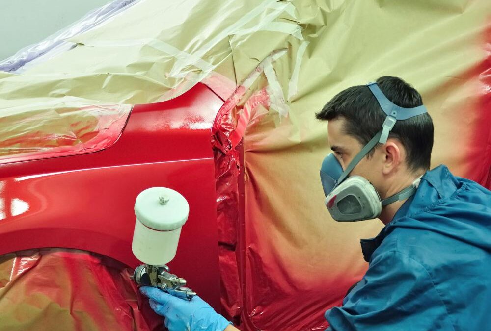 Automotive Spray Paint In A Car